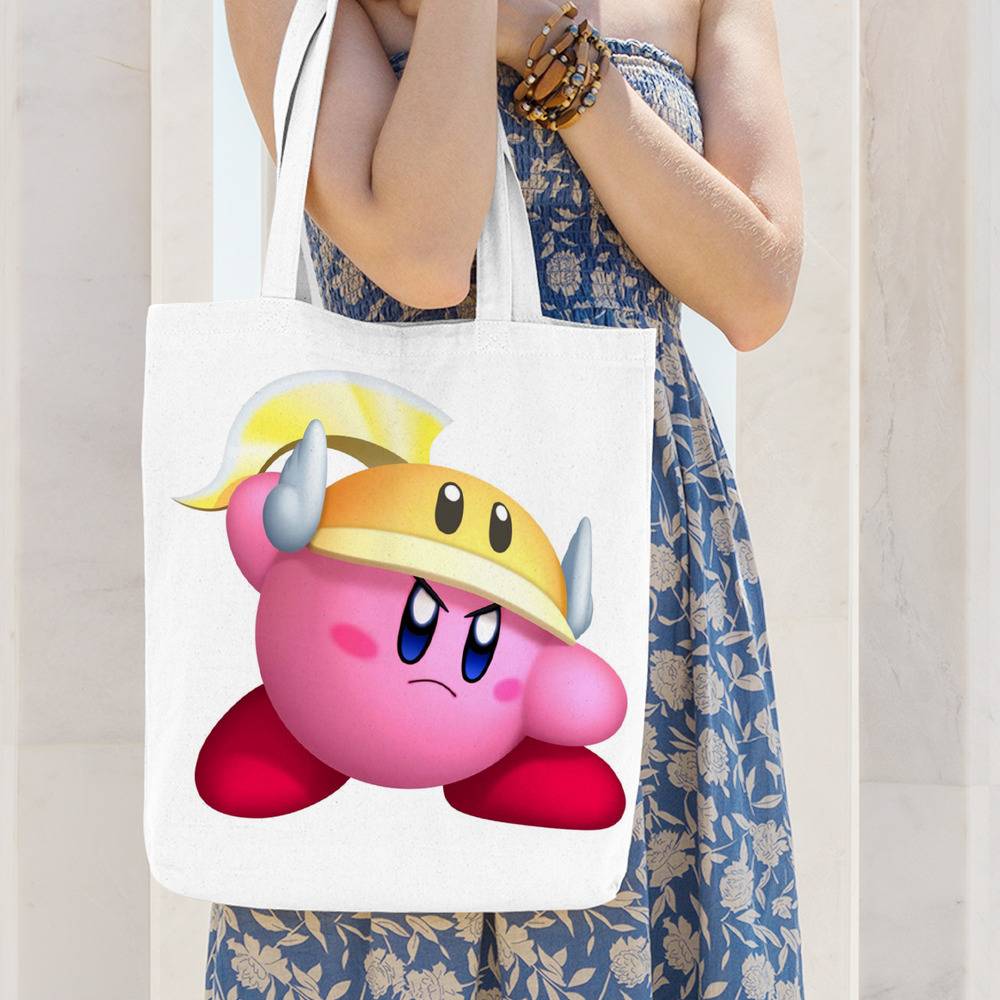 Kirby Plush Tote Bag, Cartoon Kirby Lunch Bag