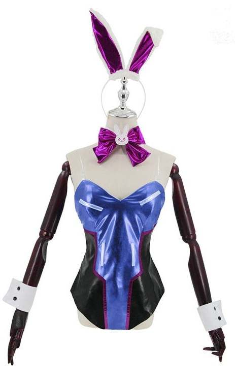 Harley Quinn D.VA Skin Cosplay Costume Bodysuit (Adult & Kids Sizes)