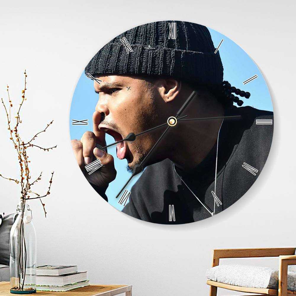 Xavier Wulf Round Wall Clock Home Decor Wall Clock Gifts for Xavier Wulf Fans Xavier Wulf Photo Wall Clock