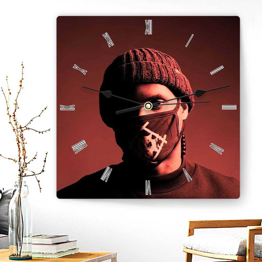 Xavier Wulf Square Wall Clock Home Decor Wall Clock Gifts for Xavier Wulf Fans East Memphis Maniac Wall Clock