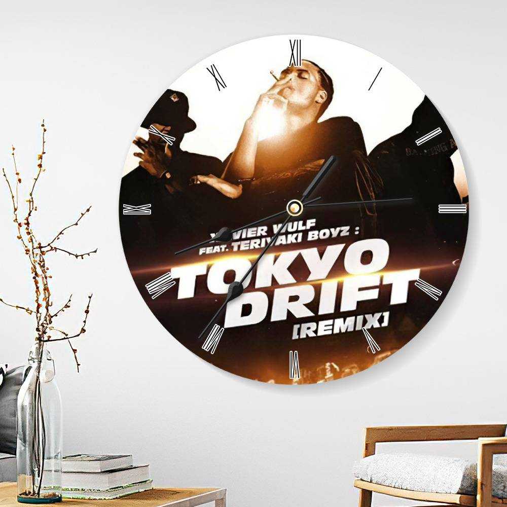 Xavier Wulf Round Wall Clock Home Decor Wall Clock Gifts for Xavier Wulf Fans Tokyo Drift Wall Clock