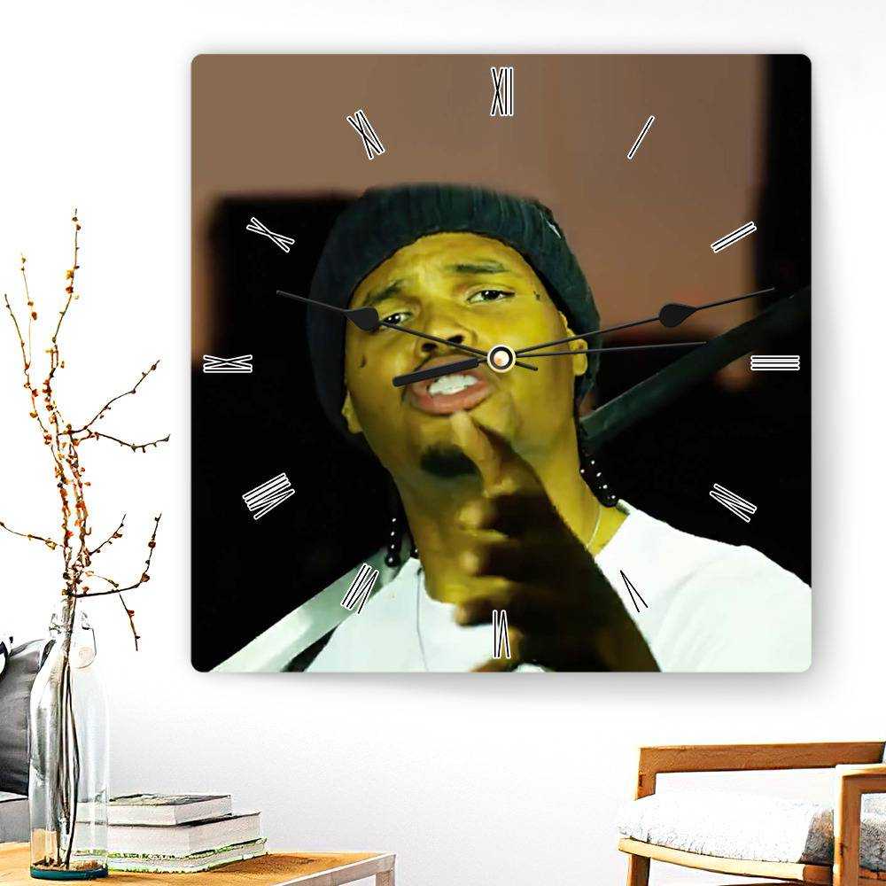 Xavier Wulf Square Wall Clock Home Decor Wall Clock Gifts for Xavier Wulf Fans Request Refused Wall Clock