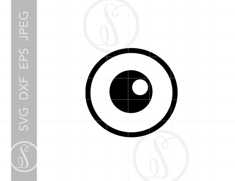 Eyeball Svg, Vector Eyeball Clipart | Eyeball Silhouette Cut File ...