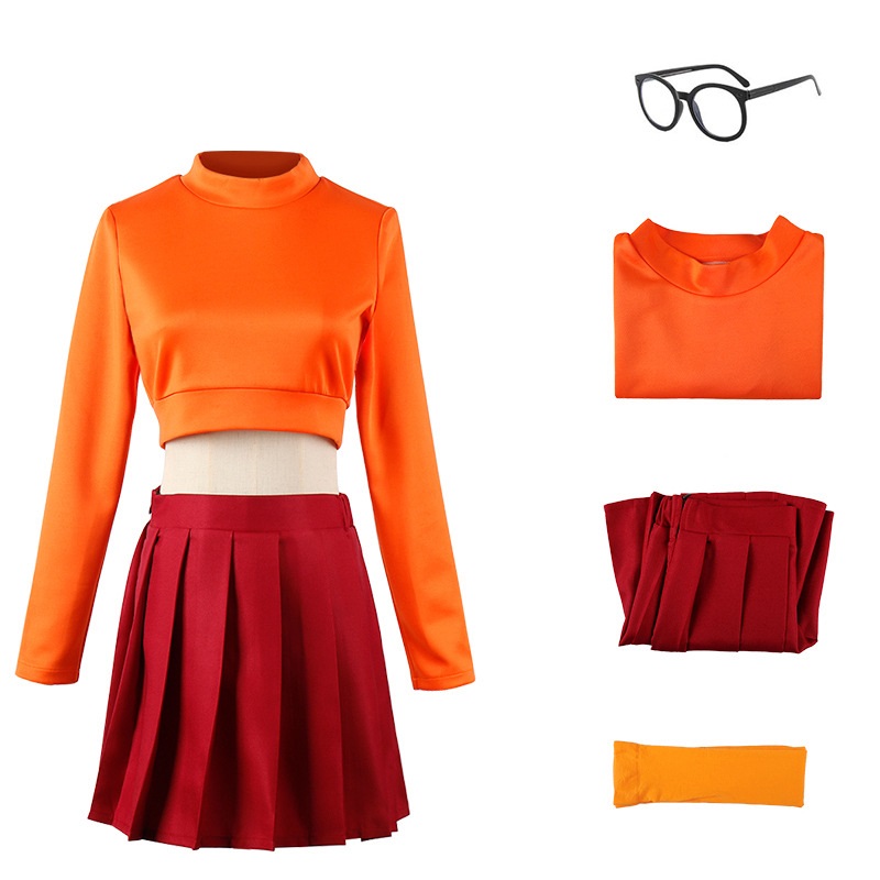 Orange velma outlet skirt