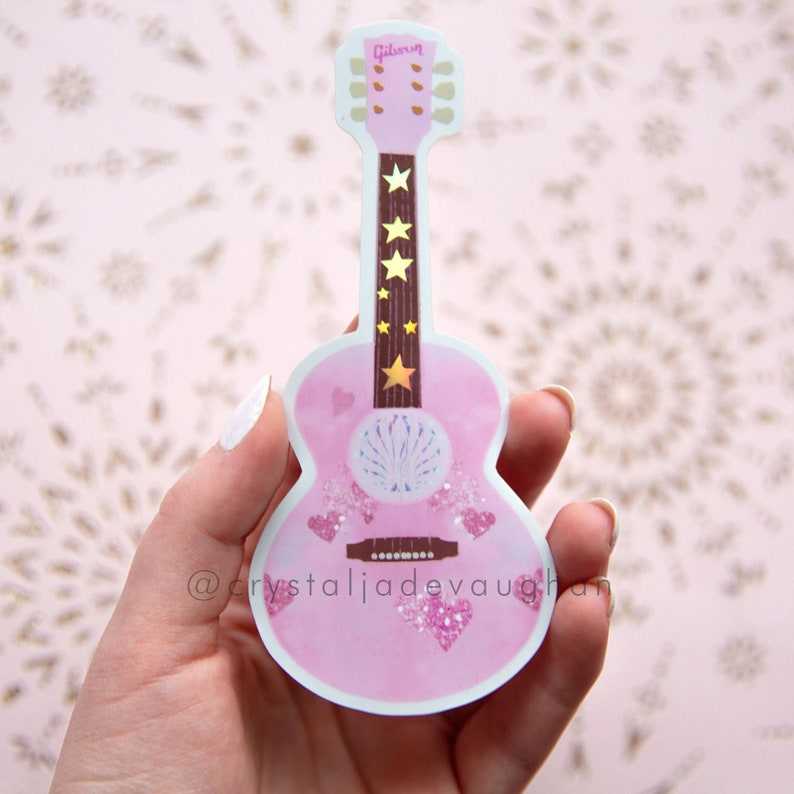 Lover Variant Guitar Sticker Beautiful And Refined Glossy Taylor Swift  Guitar Stickers