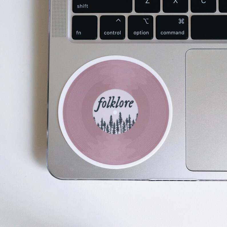 Vinyl Record Sticker Beautiful And Refined Glossy Folklore