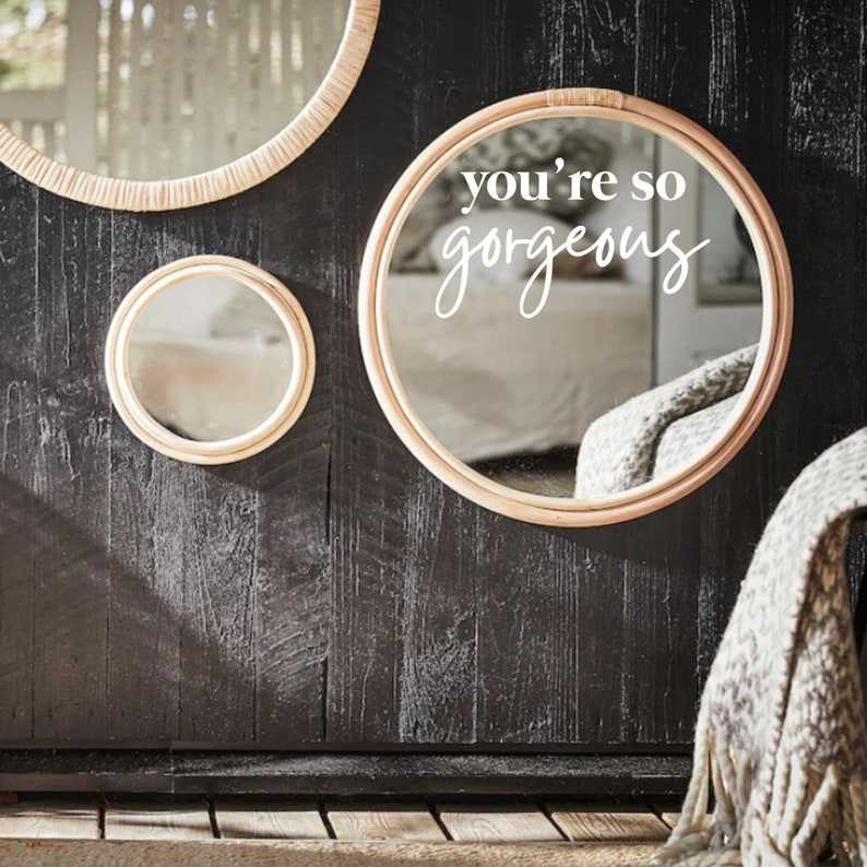 Mirror Decal You're So Gorgeou Positive Affirmation Sticker Beautiful And  Refined Glossy Taylor Swift Lyric Stickers