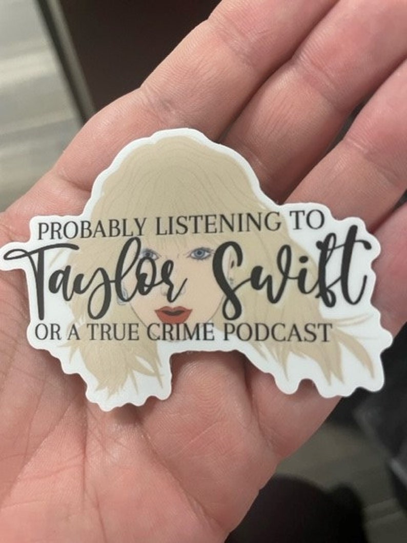 Probably Listening to Taylor Swift Sticker  Taylor Swift Car Window S –  handsomeprintsdesign