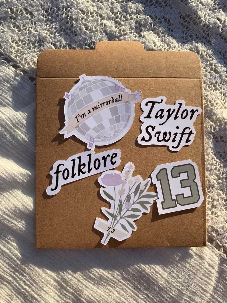 Taylor Swift Folklore Sticker Packwaterproofquote Stickerstaylor  Swiftfolklore Albumlaptop Stickershydroflask Decals 