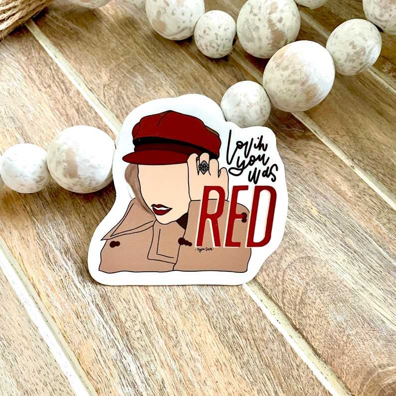 Swiftie Cat Red Sticker