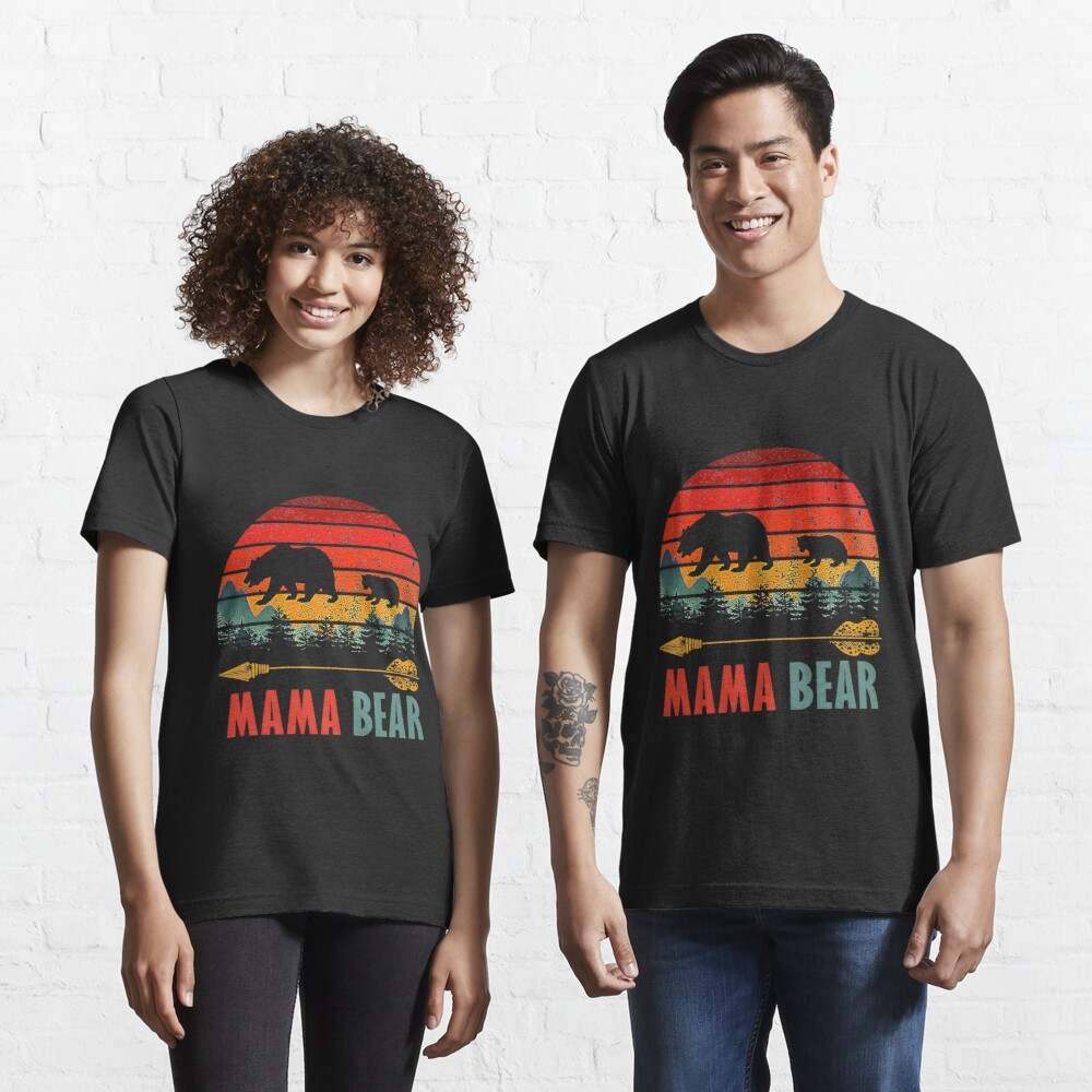 Mama Bear Retro T-Shirt Design