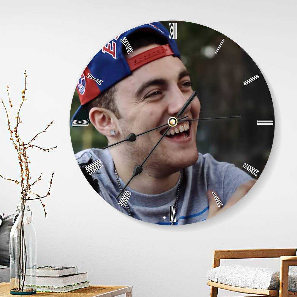 Mac Miller Round Wall Clock Home Decor Wall Clock Gift for Mac Miller Fans