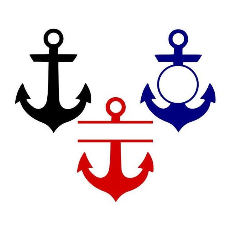 Anchor Monogram Frame SVG, Anchor Svg#1