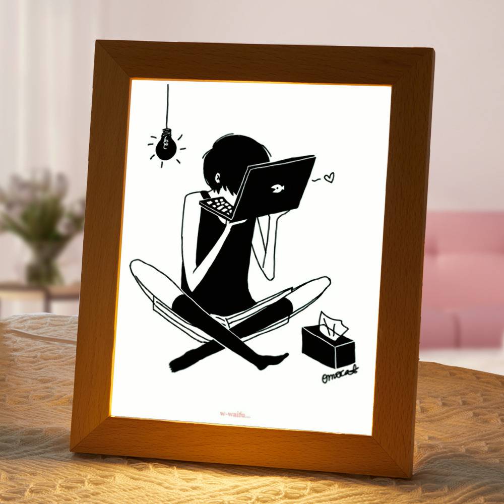 Omori Lamp Classic Celebrity Lamp with Wooden Frame | omorimerch.com