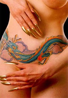 dragon tummy tuck tattoo cover up