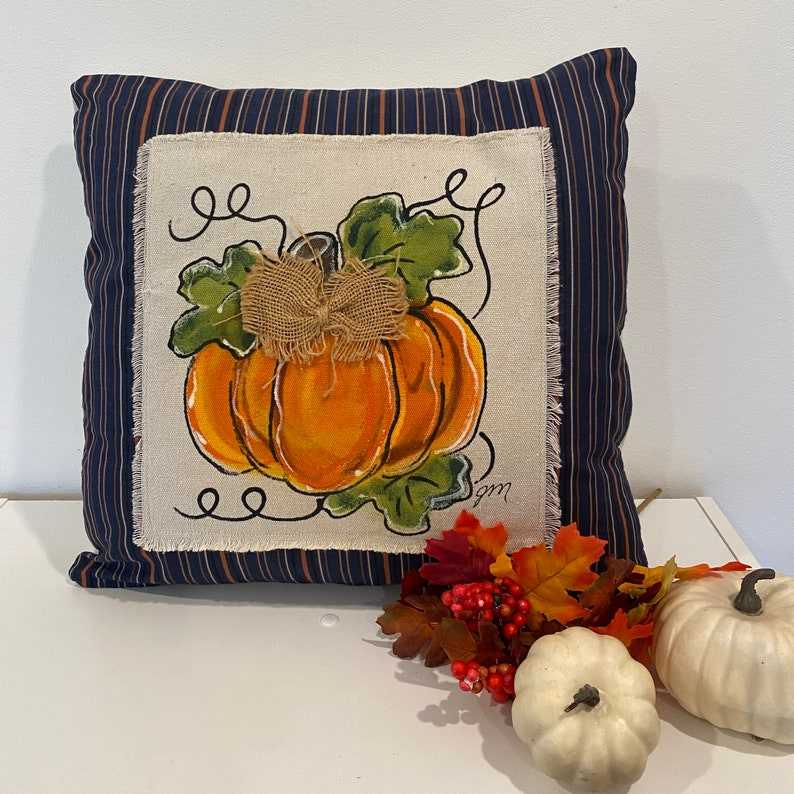 MIKE & Co. NEW YORK Fall Season Decorative Throw Pillow Pumpkins