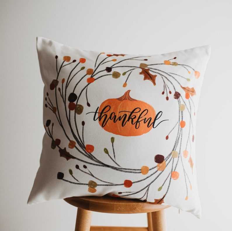 Fall Decorative Throw Pillow Covers Pumpkins Thankful - Temu
