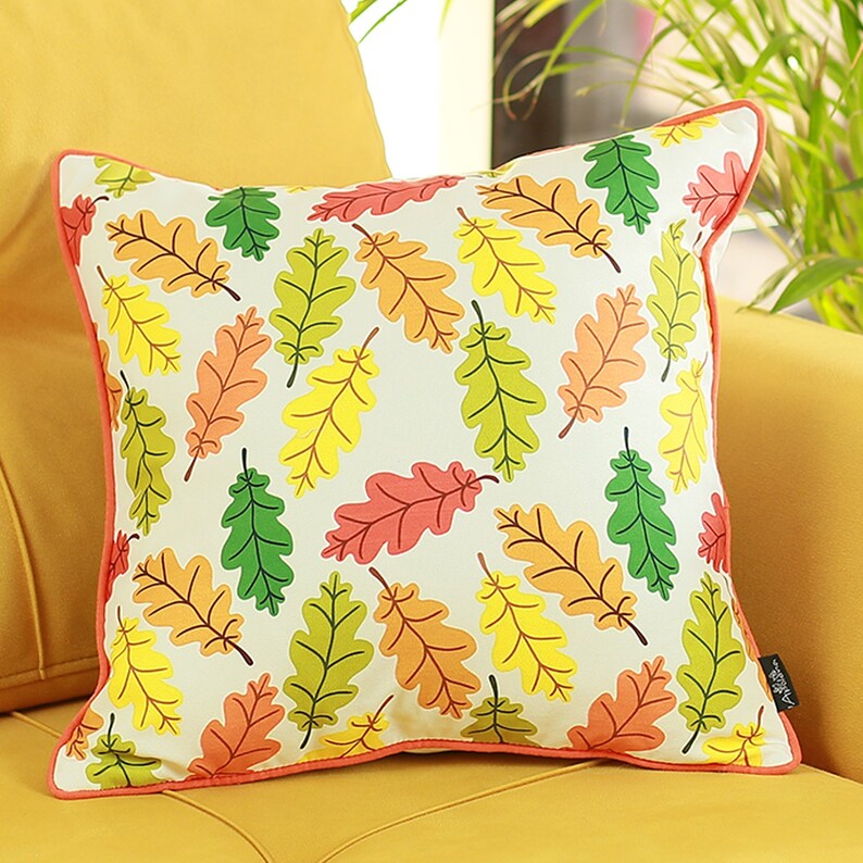 Fall Throw Pillow Cover Autumn Harvest Animals and Maple Leaves - Set –  Modern Rugs and Decor