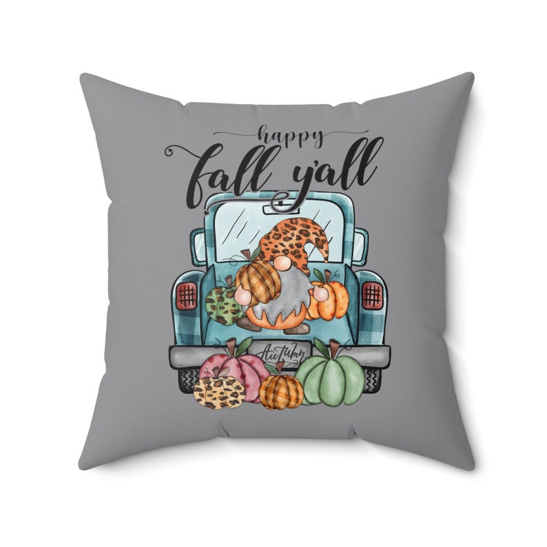 Classic Fall Vintage Truck Personalized Large Throw Pillow