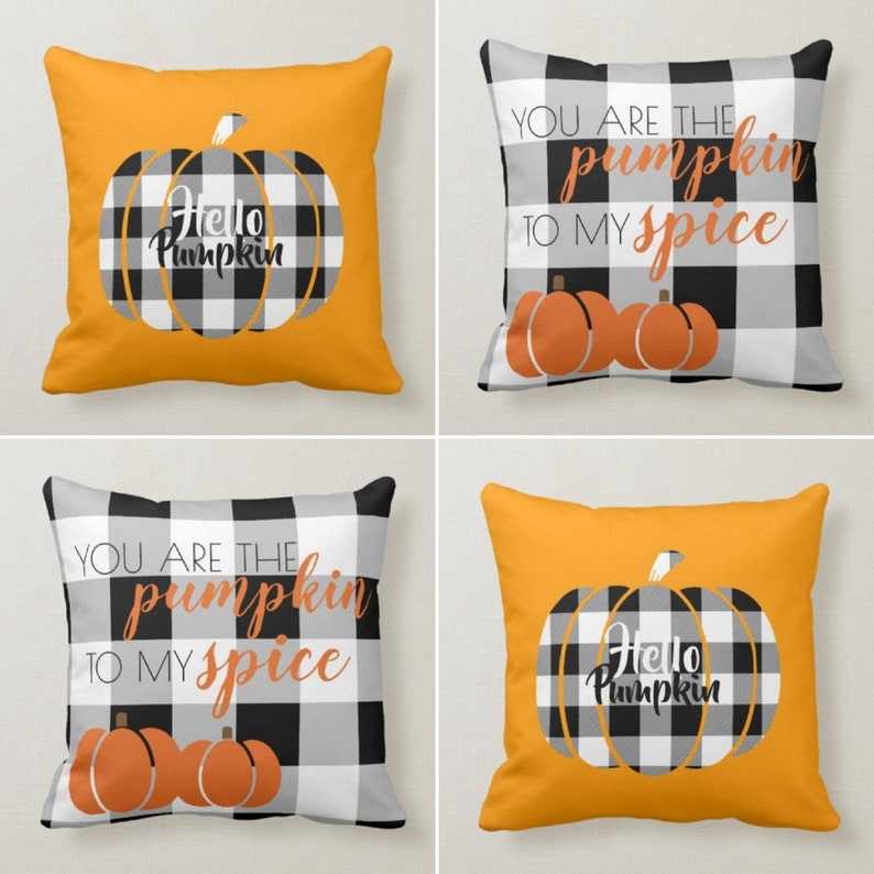 Fall Decor Buffalo Plaid Pumpkin and Maple Leaves Outdoor Fall Pillows  Decorative Throw Pillows Farmhouse Thanksgiving Decorations Autumn Cushion  Case