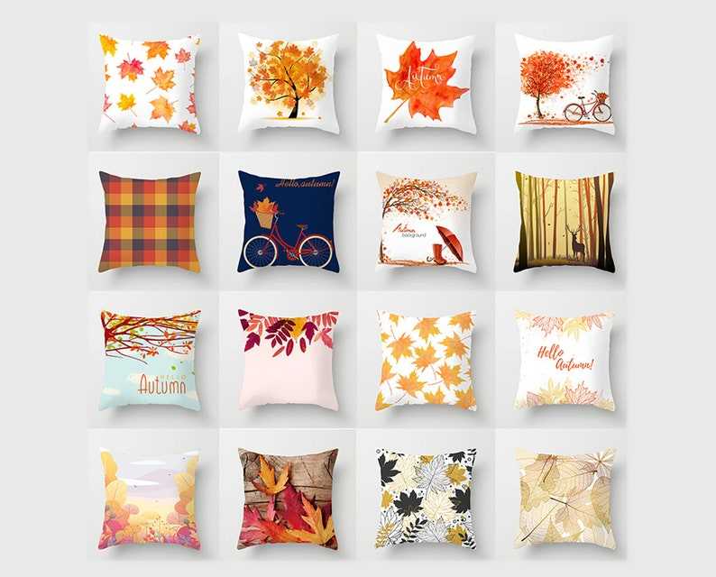 Autumn throw pillow online covers