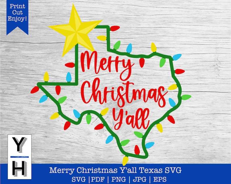 Merry Christmas Y'all SVG Unlimited Visualization Effects