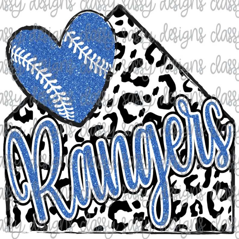 Texas Rangers Svg Blue Glitter Home Plate School Mascot Baseball Softball Svg#1
