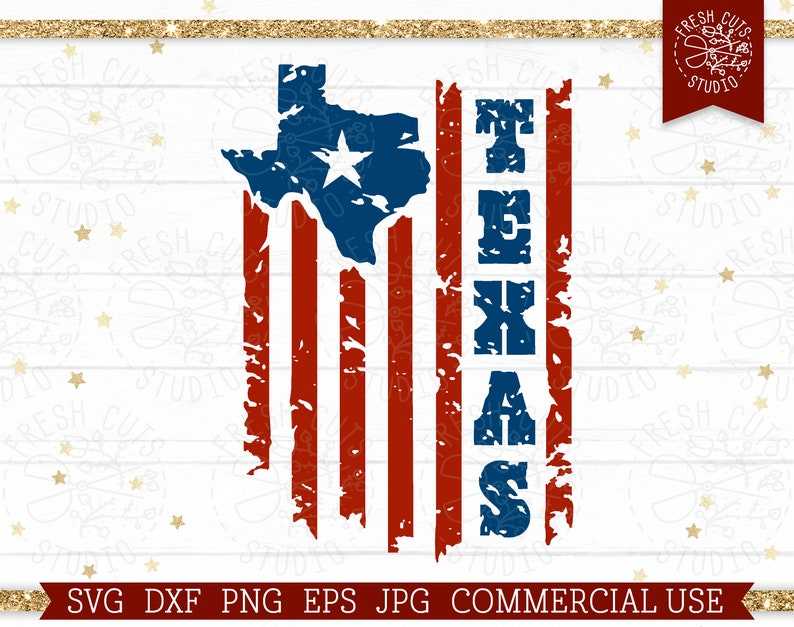 Texas SVG American Flag Unlimited Visualization Effects 