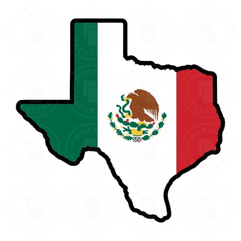 Texas State Mexican Flag SVG Unlimited Visualization Effects 