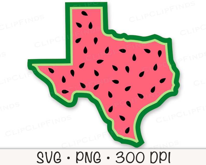 Texas State Watermelon SVG#3