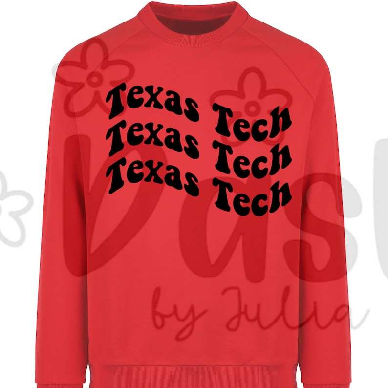 Texas Tech Wavy Retro SVG Unlimited Visualization Effects 