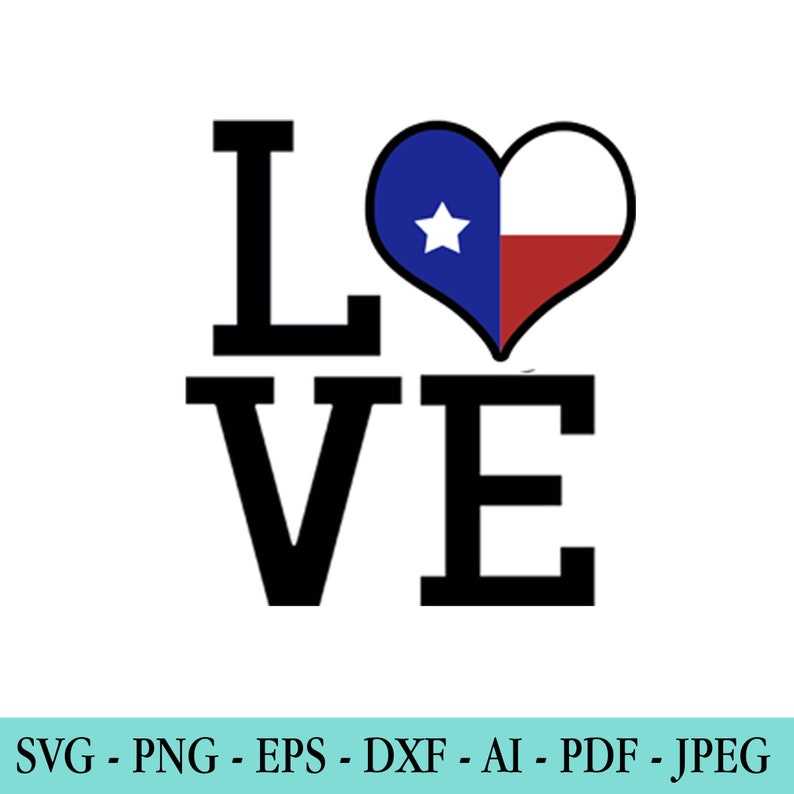 Texas LOVE Heart Svg#5