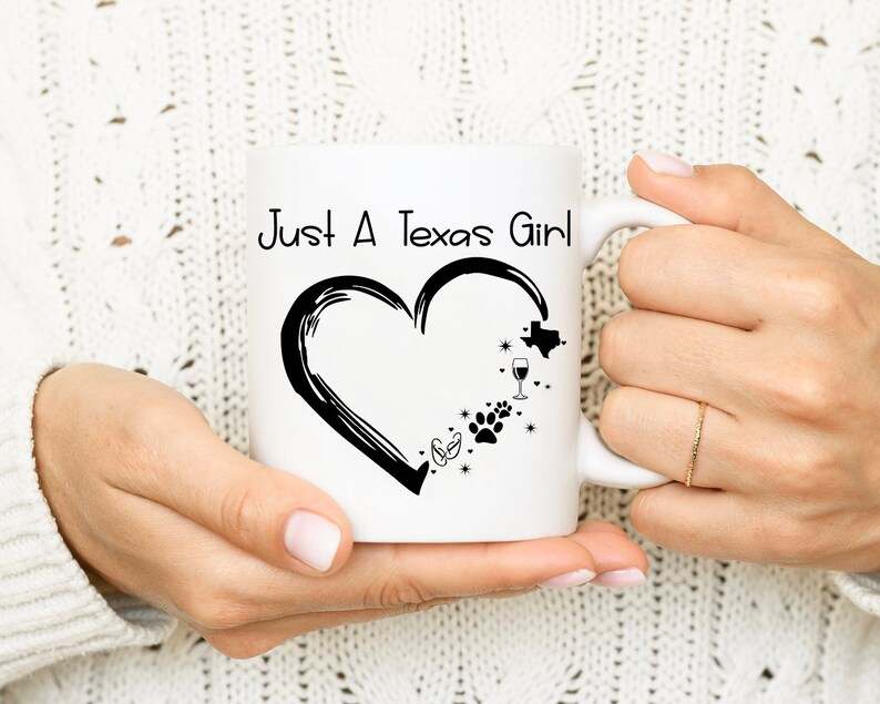 Just a Texas Girl Heart SVG#3