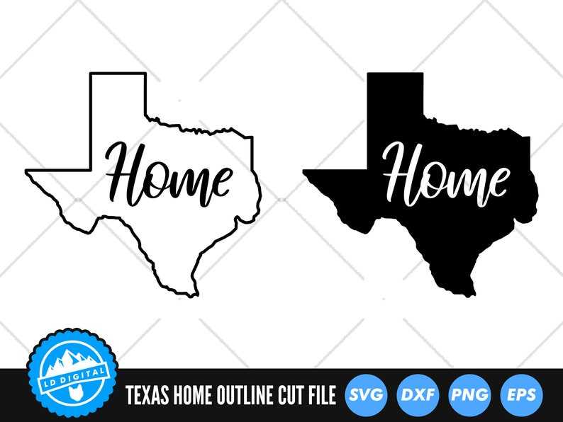Texas Home Outline SVG Unlimited Visualization Effects 