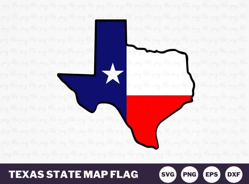 Texas Map Flag SVG Unlimited Visualization Effects 