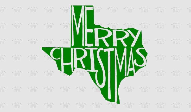 Merry Christmas Texas SVG Unlimited Visualization Effects