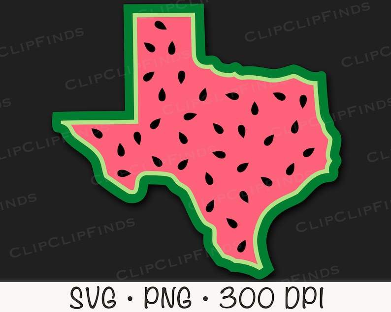 Texas State Watermelon SVG#4