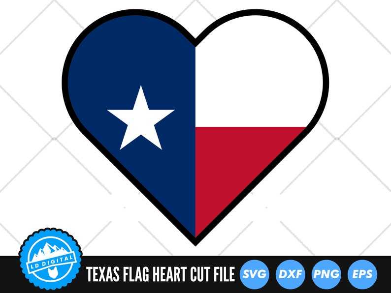 Texas Star Heart SVG#1