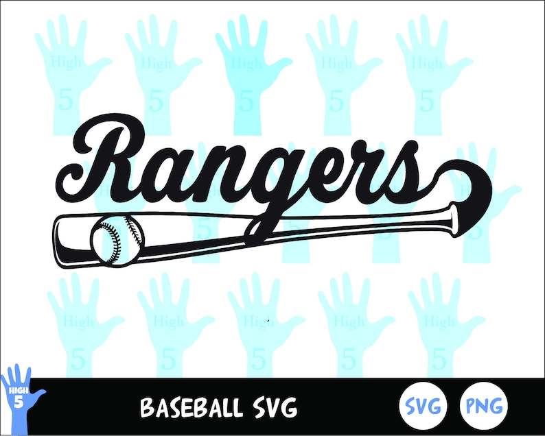 Rangers Baseball SVG#1