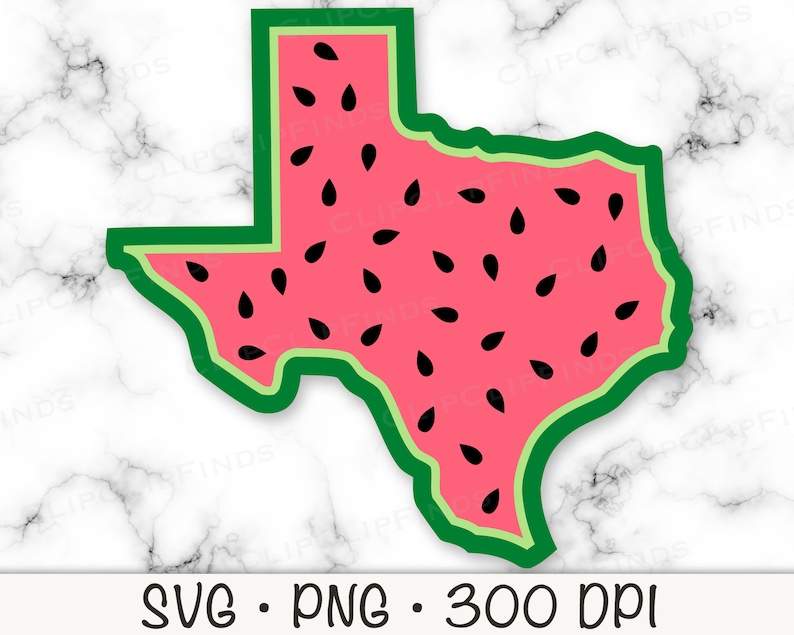 Texas State Watermelon SVG Unlimited Visualization Effects