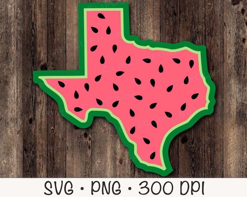 Texas State Watermelon SVG Unlimited Visualization Effects 