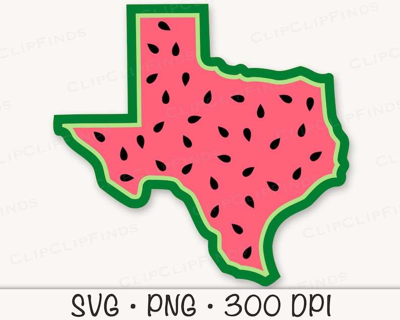 Texas State Watermelon SVG#5