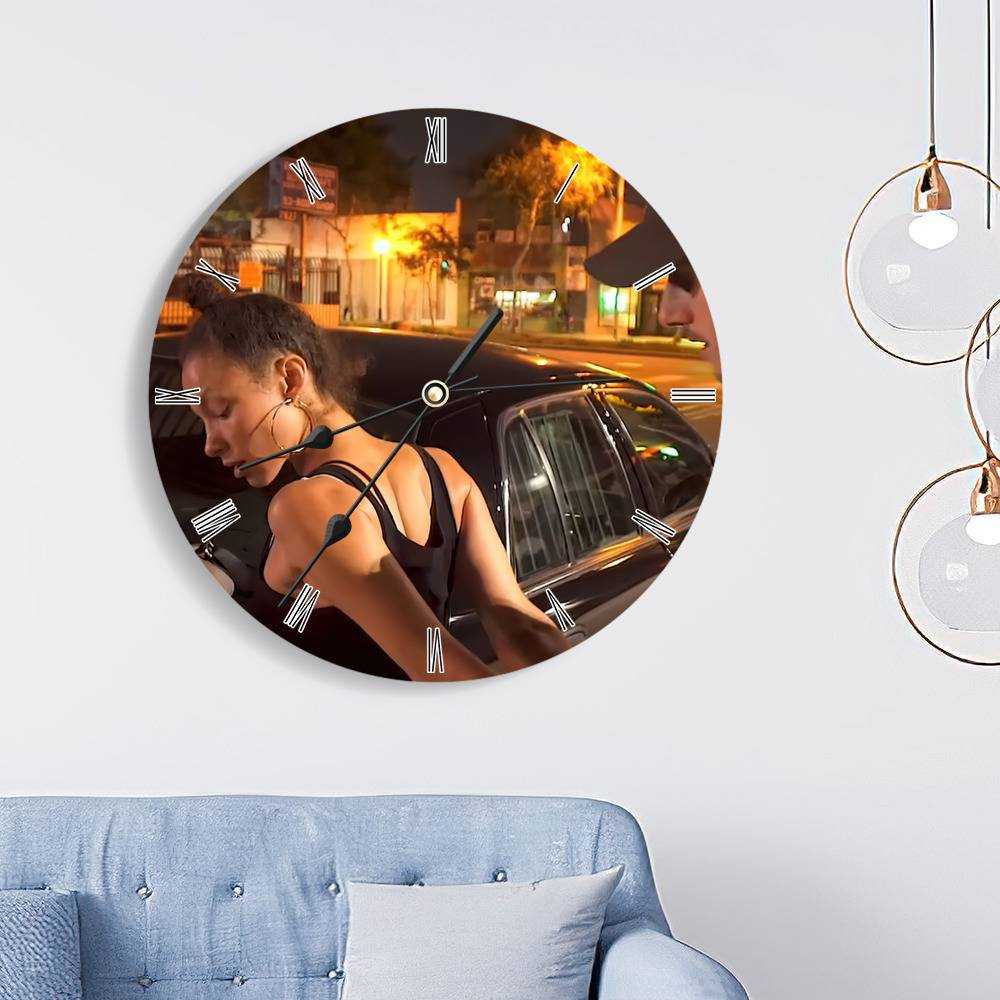 Patty Mayo Round Wall Clock Home Decor Wall Clock Gifts for Patty Mayo Fans Watching Patty Mayo Wall Clock