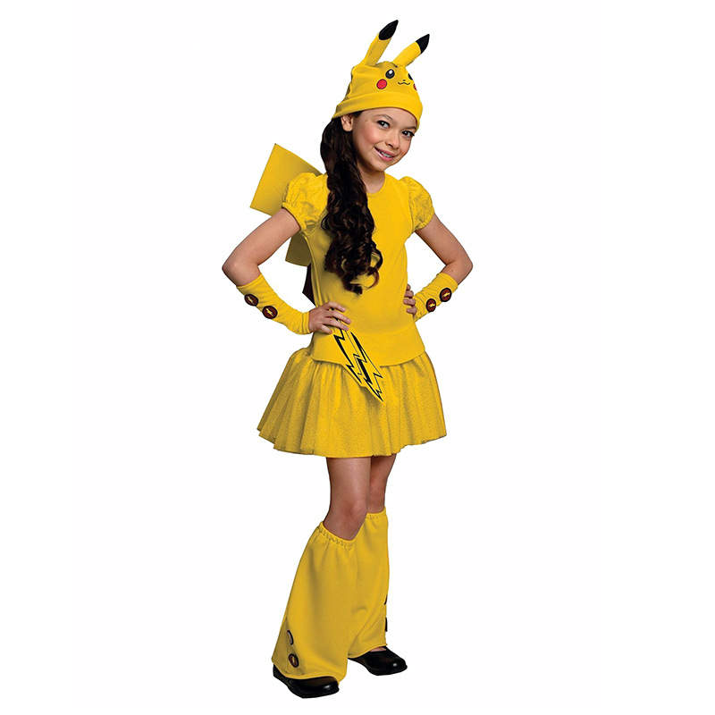 Kid Pikachu Costume, Pikachu Halloween Costume 4Pcs