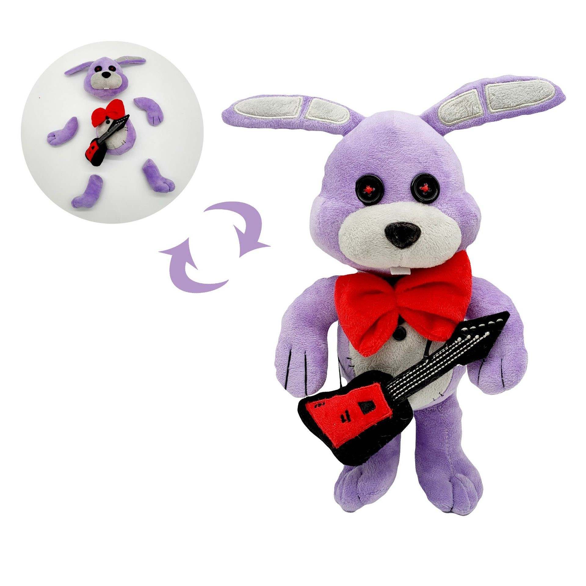 NEW FNAF Five Nights at Freddy Rabbit with Guitar Plush Toy Cute