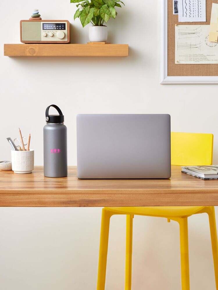 Decorate Your Laptop With Preppy Monkeys Hot Pink Sticker.