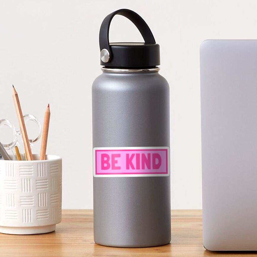 Our Be Kind Preppy Pink Sticker is the perfect for decoration