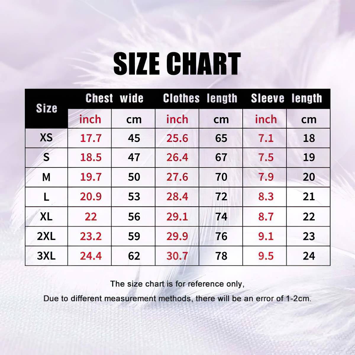 Women's Flared Top Size Chart – The Apparel Box