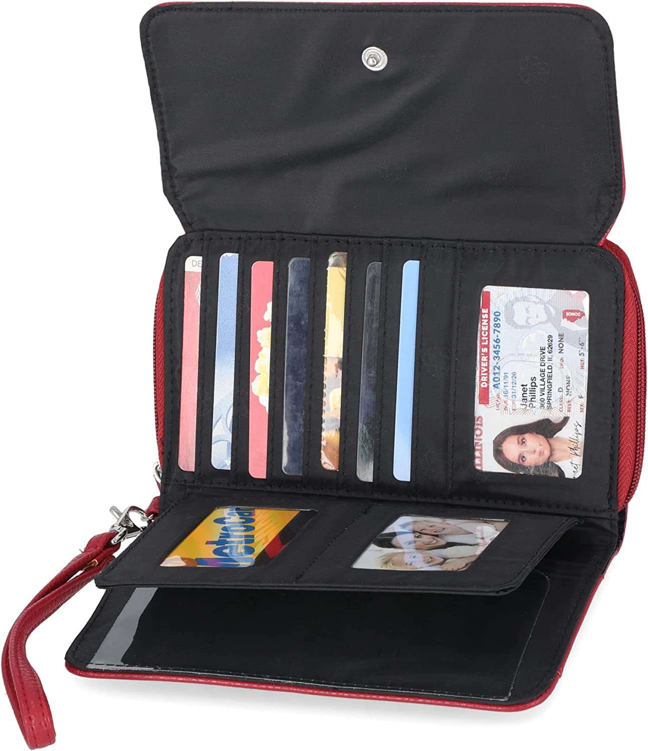 Get Reliable Wallet Women s Organizer Removable Wristlet With Fast