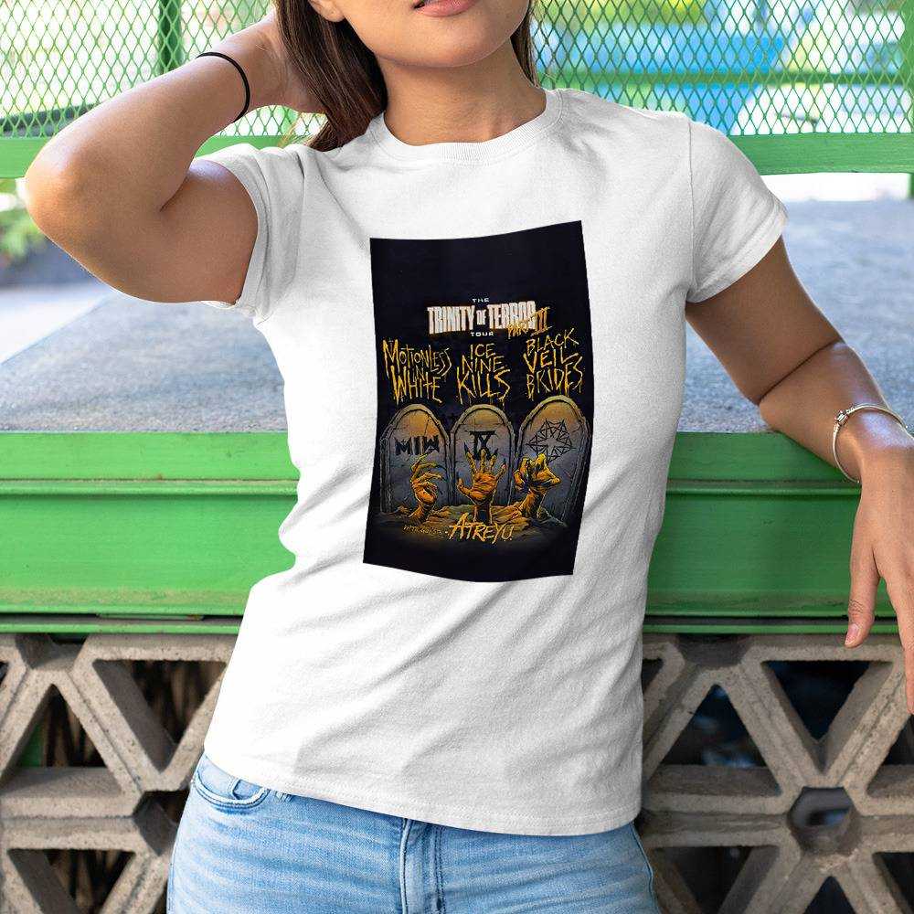 Trinity Of Terror Tour T-shirt With Guests Atreyu T-shirt Cotton